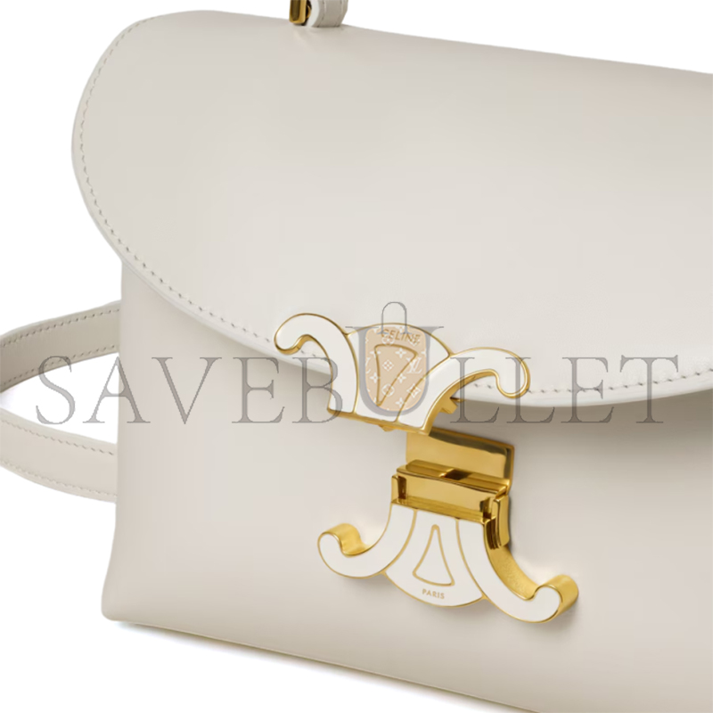 Ce1i*e TEEN NINO BAG IN SMOOTH SATINATED CALFSKIN WITH ENAMEL CLOSURE 118115388.GMU2 (20.5*13*8cm)